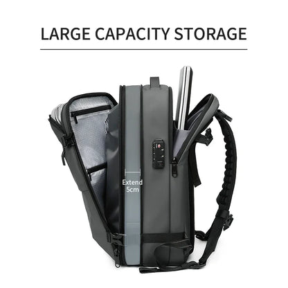 Men Travel Backpack vacuum compression 17 inch Laptop Backpack Business Large Capacity school Backpack Expanded Hiking backpack
