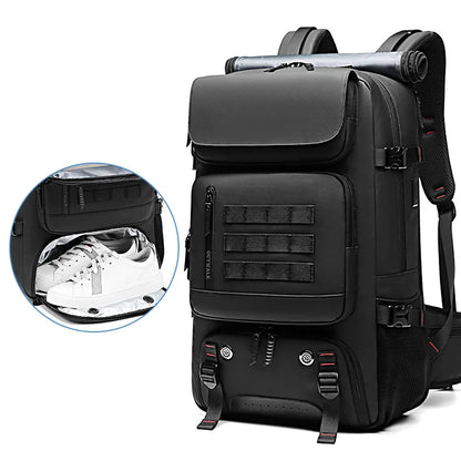 Men Travel Backpack waterproof 17 inch Business Laptop Backpack with Separate Shoe Bag Hidden USB charge 50L trekking backpack