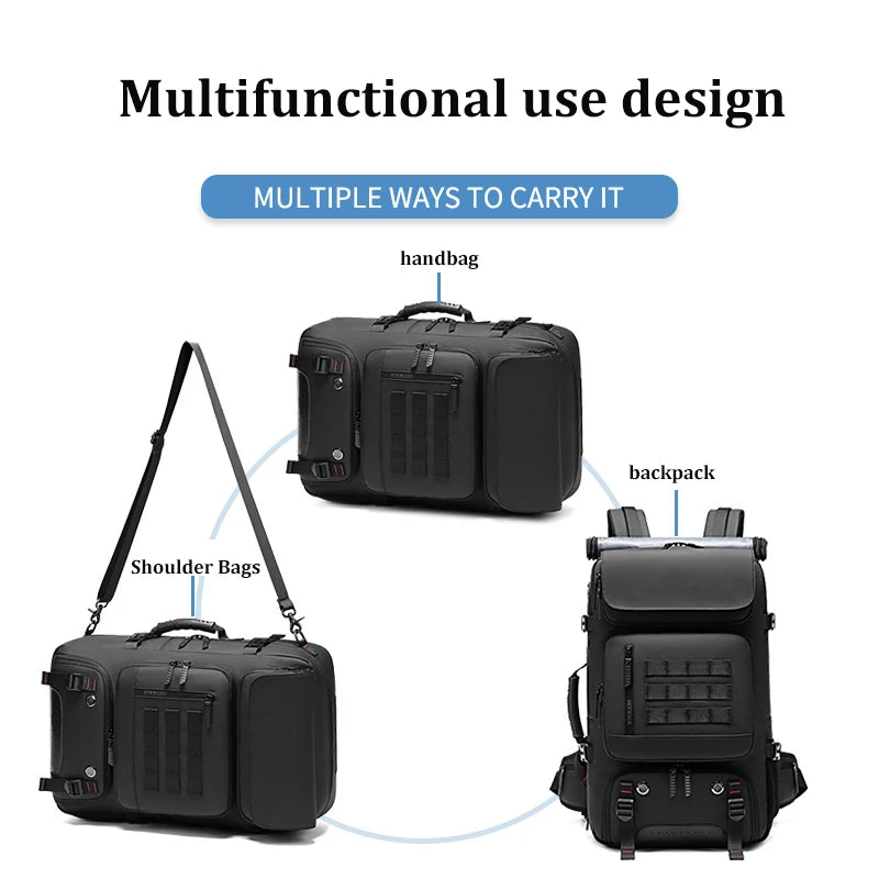 Men Travel Backpack waterproof 17 inch Business Laptop Backpack with Separate Shoe Bag Hidden USB charge 50L trekking backpack