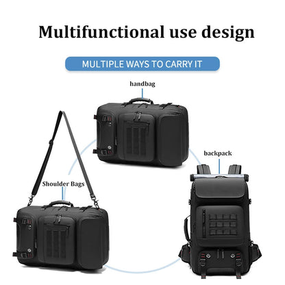 Men Travel Backpack waterproof 17 inch Business Laptop Backpack with Separate Shoe Bag Hidden USB charge 50L trekking backpack