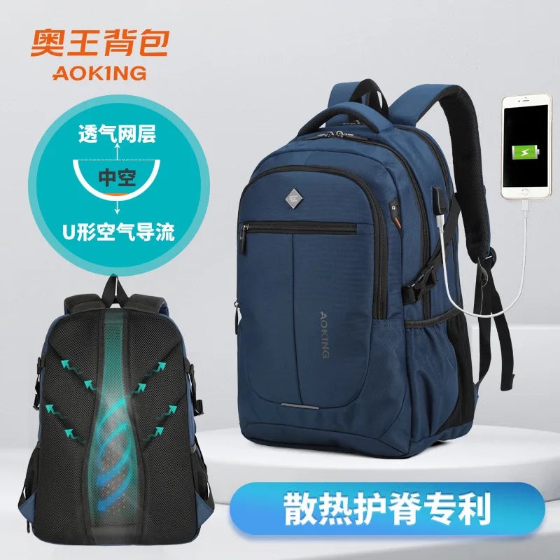 Men Travel Bags business Laptop Backpack Fit 15 Inch Computer waterproof College School Bag for men Black Rucksack Mochila