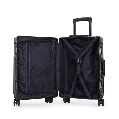 Men Travel spinner luggage 20/22/24/26 inches Aluminum frame rolling suitcase woman Fashion trolley case business Boarding box