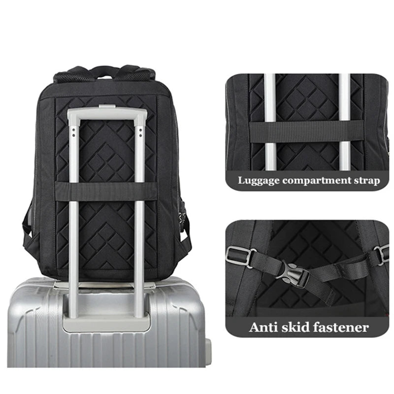 Men USB Charging Anti-theft Backpack 15.6 inch Laptop Backpacks Hard Shell Schoolbag for Teenager Waterproof Male Travel Bag