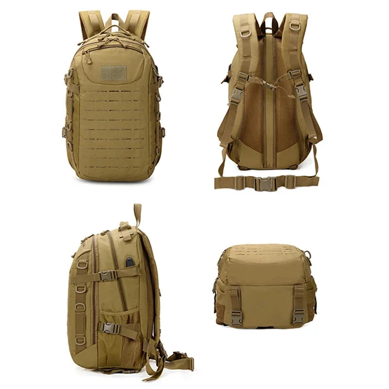 Men USB Outdoor Backpack Unisex Travel Sports School Bag Pack Fishing Hiking Climbing Camping Rucksack for Male Women