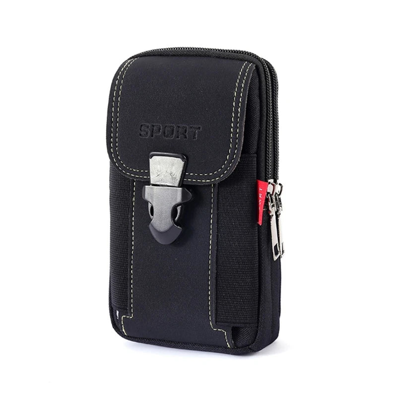 Men Vintage Canvas Waist Bag Phone Pouch Sport Belt Hip Belt Loop Holster Wallet Carry Case Purse