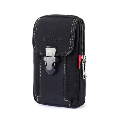 Men Vintage Canvas Waist Bag Phone Pouch Sport Belt Hip Belt Loop Holster Wallet Carry Case Purse