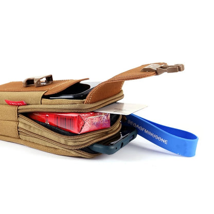 Men Vintage Canvas Waist Bag Phone Pouch Sport Belt Hip Belt Loop Holster Wallet Carry Case Purse