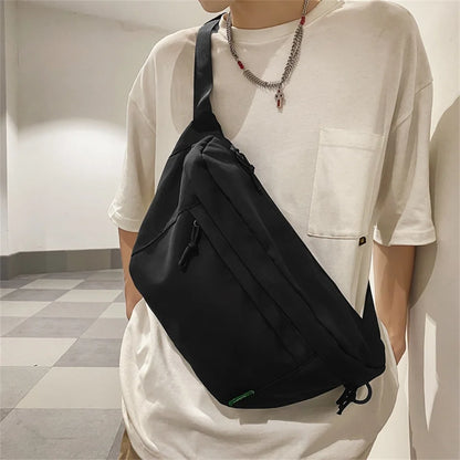 Men Waist Bag Purse Casual Large Waist pack Shoulder Bag Nylon Travel Phone Bag Pockets New Handbags Crossbody Bag