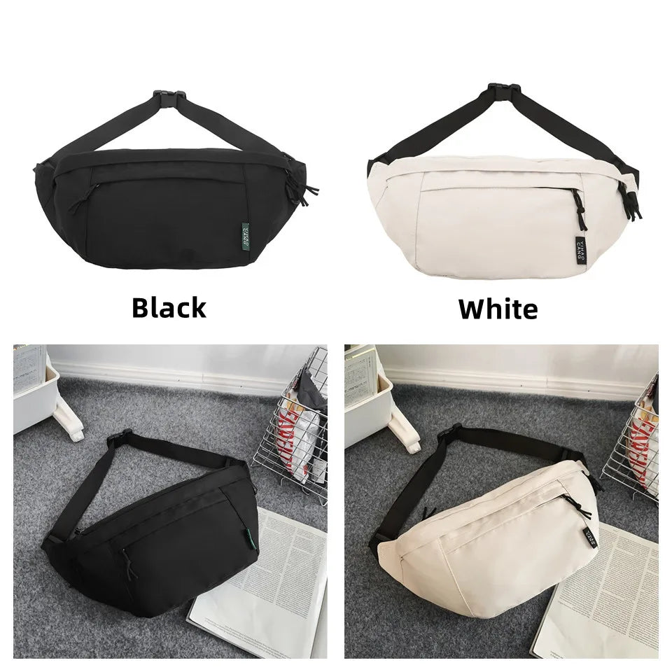 Men Waist Bag Purse Casual Large Waist pack Shoulder Bag Nylon Travel Phone Bag Pockets New Handbags Crossbody Bag