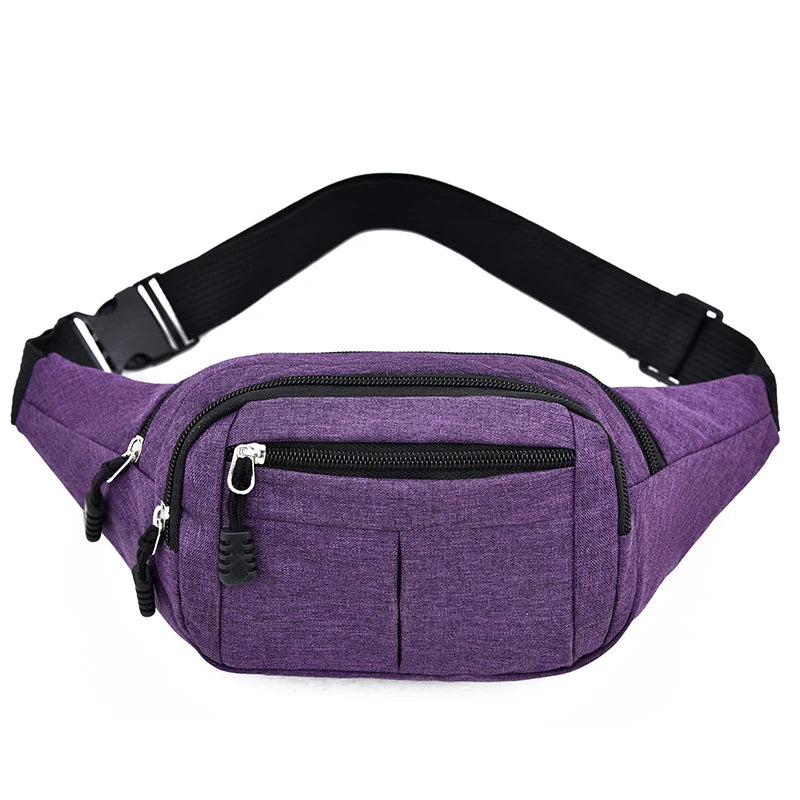 Men Waist Bag pack Purse Casual Large Phone Belt Bag Pouch oxfrod Travel Phone Bag Fanny Banana Bag Hip 4 Pockets