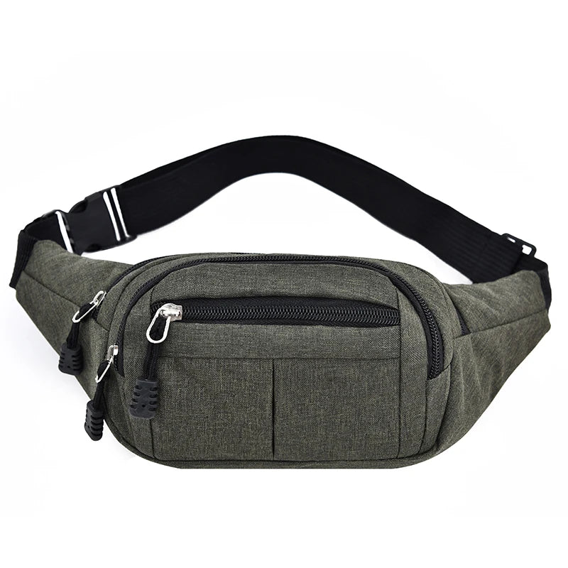 Men Waist Bag pack Purse Casual Large Phone Belt Bag Pouch oxfrod Travel Phone Bag Fanny Banana Bag Hip 4 Pockets