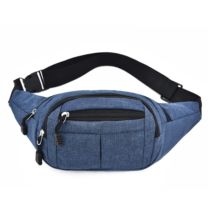 Men Waist Bag pack Purse Casual Large Phone Belt Bag Pouch oxfrod Travel Phone Bag Fanny Banana Bag Hip 4 Pockets