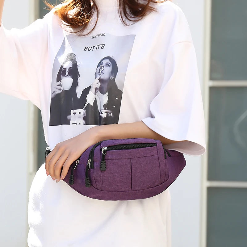Men Waist Bag pack Purse Casual Large Phone Belt Bag Pouch oxfrod Travel Phone Bag Fanny Banana Bag Hip 4 Pockets
