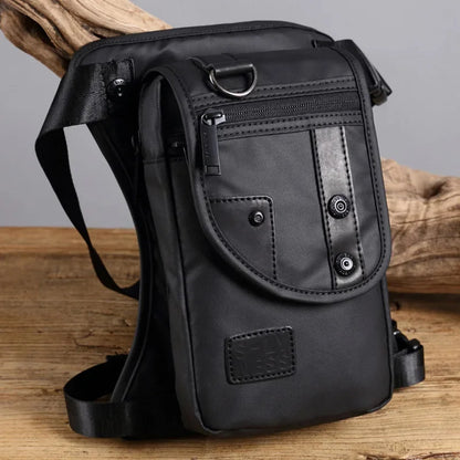 Men Waist Bum Leg Thigh Bag Motorcycle Rider Nylon/Canvas Military/Assault Male Cross Body Fanny Pack Hip Belt Drop Bags