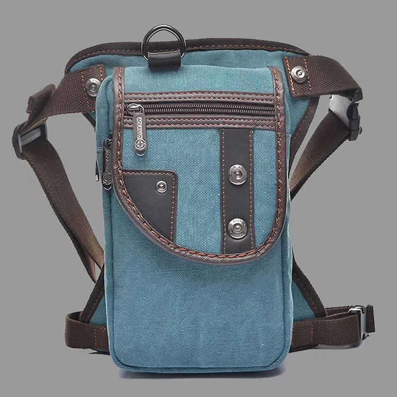 Men Waist Bum Leg Thigh Bag Motorcycle Rider Nylon/Canvas Military/Assault Male Cross Body Fanny Pack Hip Belt Drop Bags