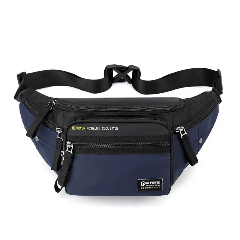 Men Waist Fanny Belt Bag Waterproof Nylon Multi-purpose Sports Travel Hiking Climb Male Sling Chest Pack Bum Hip Bags