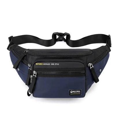 Men Waist Fanny Belt Bag Waterproof Nylon Multi-purpose Sports Travel Hiking Climb Male Sling Chest Pack Bum Hip Bags