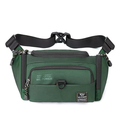 Men Waist Fanny Bum Hip Bag Waterproof Nylon Travel Military Sports Buckle Male Cross body Sling Chest Belt Pack Bags