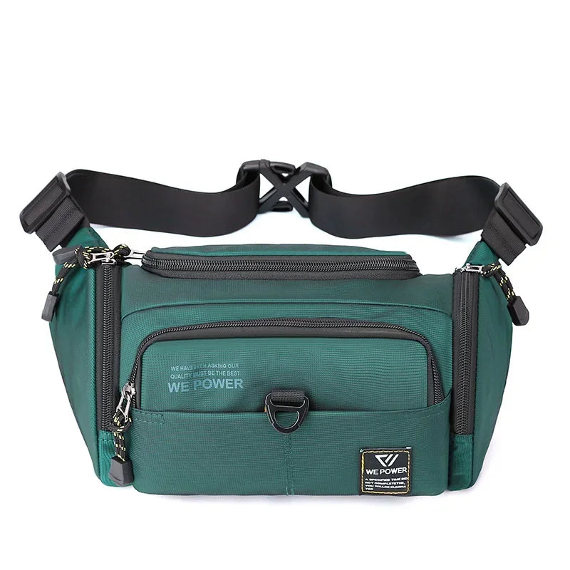 Men Waist Fanny Bum Hip Bag Waterproof Nylon Travel Military Sports Buckle Male Cross body Sling Chest Belt Pack Bags