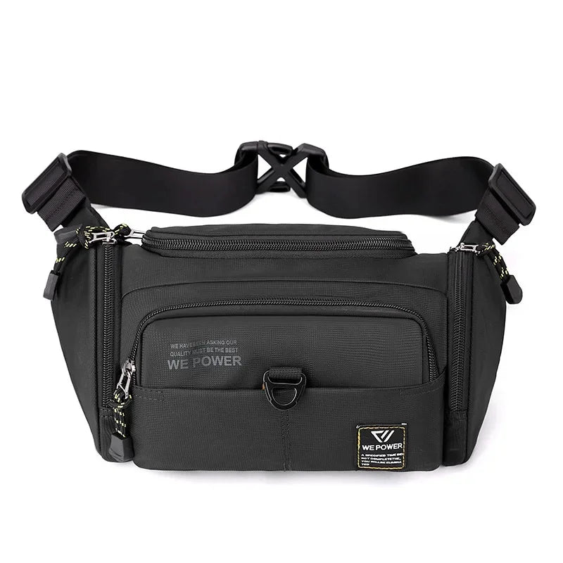 Men Waist Fanny Bum Hip Bag Waterproof Nylon Travel Military Sports Buckle Male Cross body Sling Chest Belt Pack Bags