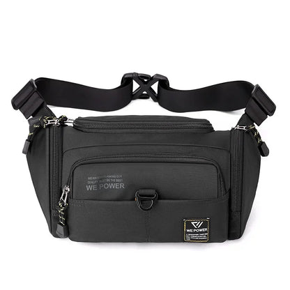 Men Waist Fanny Bum Hip Bag Waterproof Nylon Travel Military Sports Buckle Male Cross body Sling Chest Belt Pack Bags