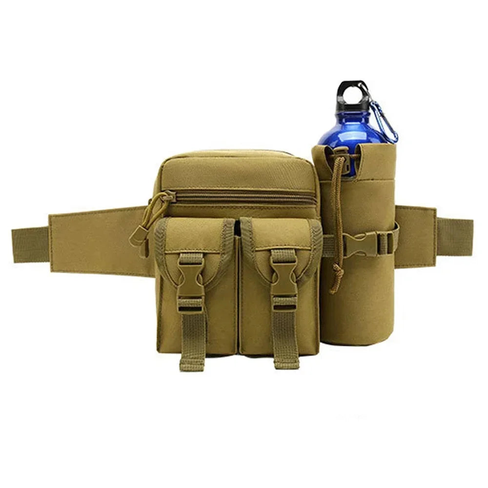 Men Waist Fanny Pack Bags Tactical Military Camping Fishing Travel Hiking Water Bottle Climb Outdoor Sport Clim Bum Hip Belt Bag