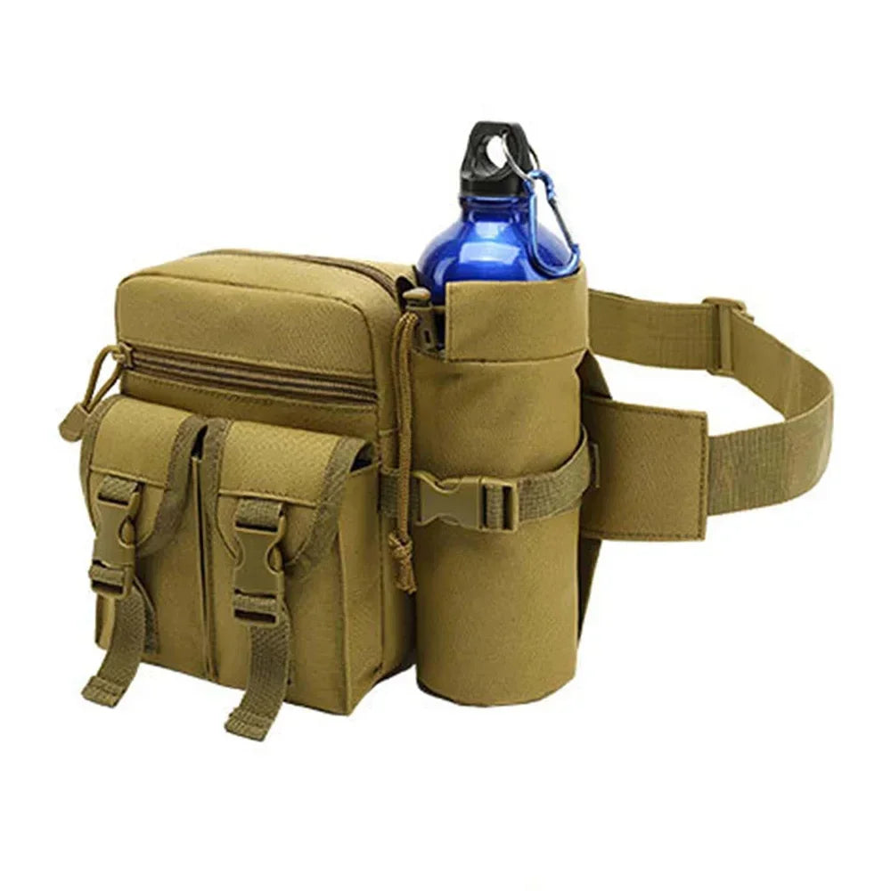 Men Waist Fanny Pack Bags Tactical Military Camping Fishing Travel Hiking Water Bottle Climb Outdoor Sport Clim Bum Hip Belt Bag