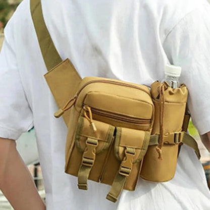 Men Waist Fanny Pack Bags Tactical Military Camping Fishing Travel Hiking Water Bottle Climb Outdoor Sport Clim Bum Hip Belt Bag