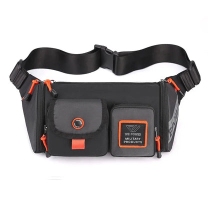 Men Waist Fanny Pack Belt Bag Multi-pocket Waterproof Travel Nylon Male Military Shoulder Sling Cross body Chest Bum Hip Bags