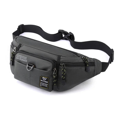 Men Waist Fanny Pack Belt Sling Chest Bag Travel Multi-Pocket Military Fashion Money Male Nylon Pouch Purse Bum Hip Bags