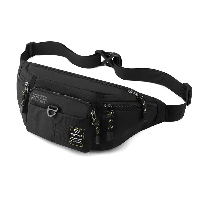 Men Waist Fanny Pack Belt Sling Chest Bag Travel Multi-Pocket Military Fashion Money Male Nylon Pouch Purse Bum Hip Bags