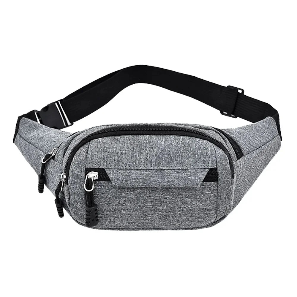 Men Waist Fanny Pack Belt Sling Chest Bag Travel Sports Fashion Money Male Nylon Pouch Purse Bum Hip Bags