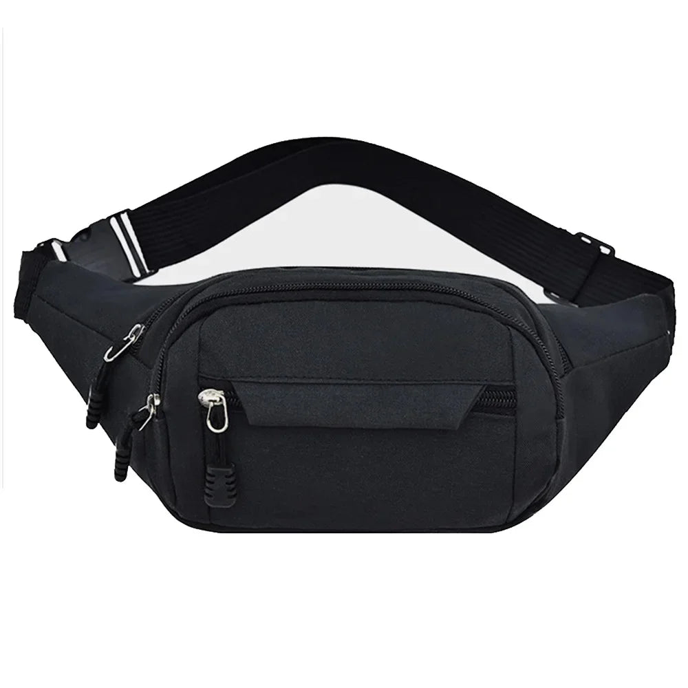 Men Waist Fanny Pack Belt Sling Chest Bag Travel Sports Fashion Money Male Nylon Pouch Purse Bum Hip Bags