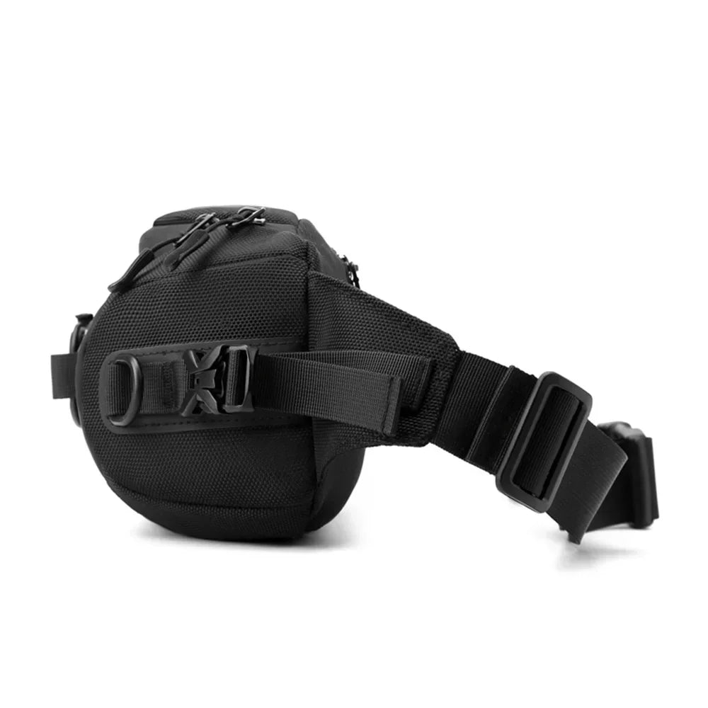 Men Waist Fanny Pack Belt Sling Chest Travel Multi-Pocket Military Fashion Male Nylon Cross body Messenger Purse Bum Hip Bag