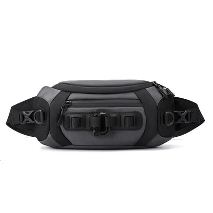 Men Waist Fanny Pack Belt Sling Chest Travel Multi-Pocket Military Fashion Male Nylon Cross body Messenger Purse Bum Hip Bag