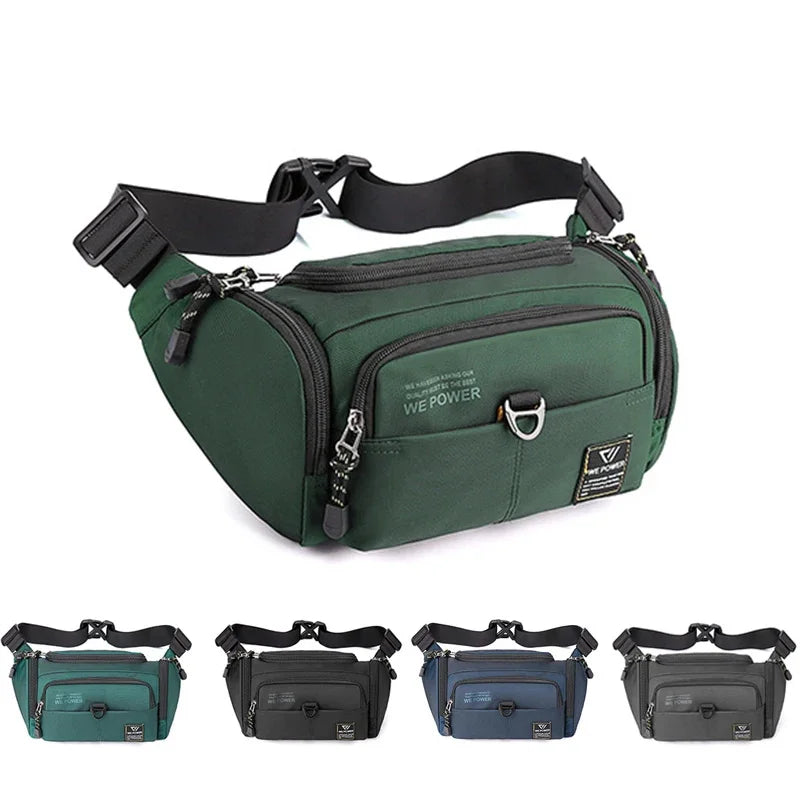 Men Waist Fanny Pack Bum Sling Chest Bag Waterproof Nylon Multi-purpose Travel Military Male Shoulder Messenger Hip Belt Bags