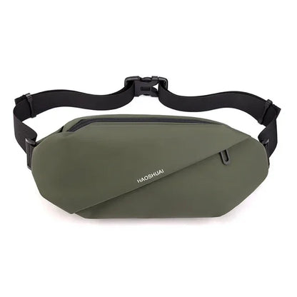 Men Waist Fanny Pack Purse Running Sports Reflective Travel Waterproof Nylon Male Sling Cross body Bum Hip Belt Chest Bag