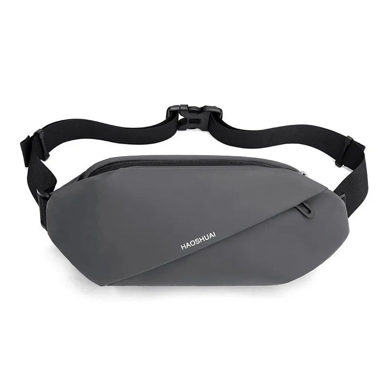 Men Waist Fanny Pack Purse Running Sports Reflective Travel Waterproof Nylon Male Sling Cross body Bum Hip Belt Chest Bag