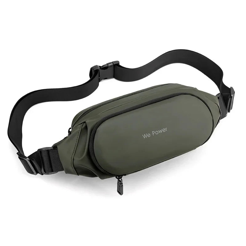 Men Waist Fanny Pack Running Bag Pouch Multi-Pocket Travel Waterproof Nylon Male Sling Cross body Chest Hip Bum Belt Bags