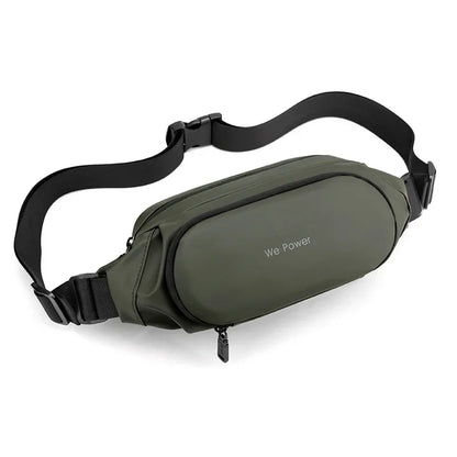 Men Waist Fanny Pack Running Bag Pouch Multi-Pocket Travel Waterproof Nylon Male Sling Cross body Chest Hip Bum Belt Bags