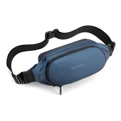Men Waist Fanny Pack Running Bag Pouch Multi-Pocket Travel Waterproof Nylon Male Sling Cross body Chest Hip Bum Belt Bags
