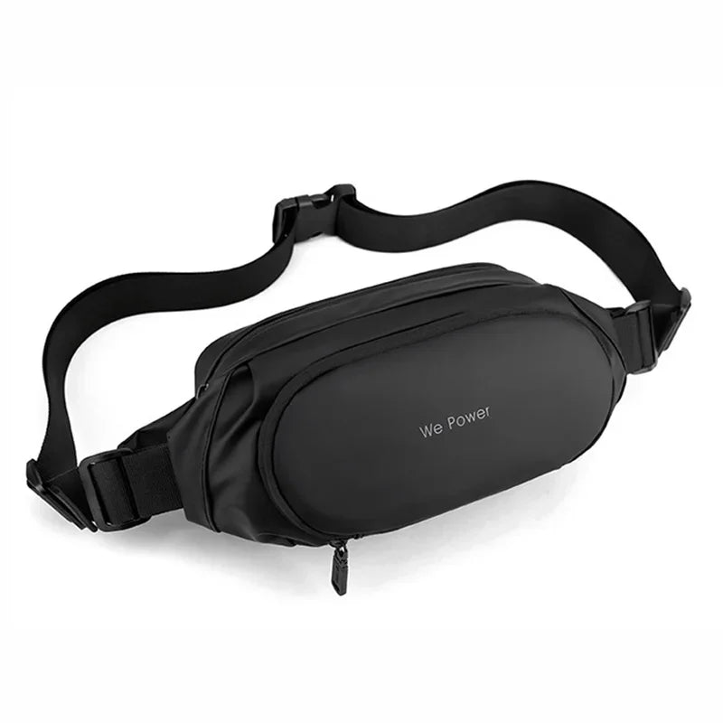 Men Waist Fanny Pack Running Bag Pouch Multi-Pocket Travel Waterproof Nylon Male Sling Cross body Chest Hip Bum Belt Bags
