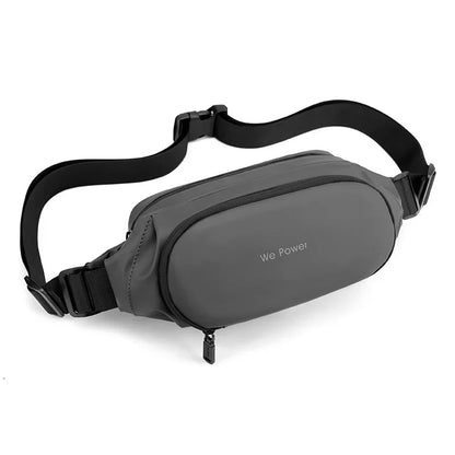 Men Waist Fanny Pack Running Bag Pouch Multi-Pocket Travel Waterproof Nylon Male Sling Cross body Chest Hip Bum Belt Bags