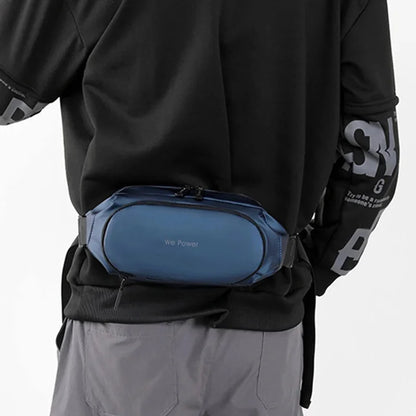 Men Waist Fanny Pack Running Bag Pouch Multi-Pocket Travel Waterproof Nylon Male Sling Cross body Chest Hip Bum Belt Bags
