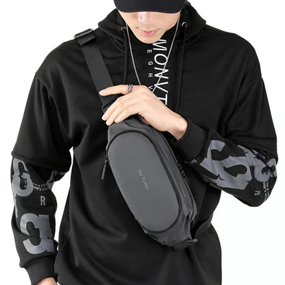 Men Waist Fanny Pack Running Bag Pouch Multi-Pocket Travel Waterproof Nylon Male Sling Cross body Chest Hip Bum Belt Bags