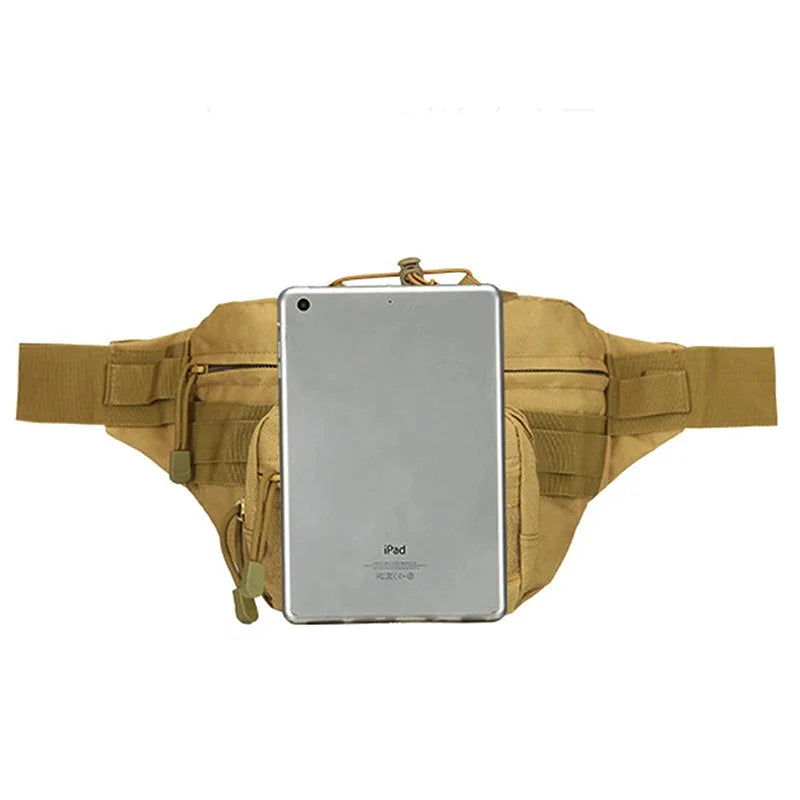 Men Waist Fanny Pack Travel Hip Bum Bags Military Assault Large Capacity Nylon Sports Climb Hiking Male Belt Sling Chest Bag
