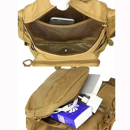 Men Waist Fanny Pack Travel Hip Bum Bags Military Assault Large Capacity Nylon Sports Climb Hiking Male Belt Sling Chest Bag