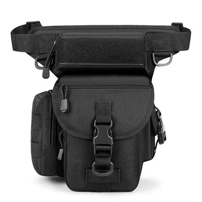Men Waist Leg Bag Fanny Pack Military Camou Motorcycle Rider Multi-Pockets Nylon Male Shoulder Crossbody Hip Drop Thigh Bags