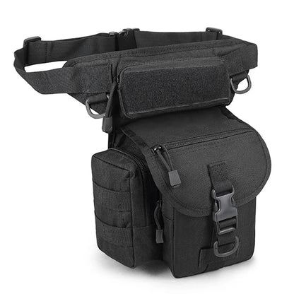 Men Waist Leg Bag Fanny Pack Military Camou Motorcycle Rider Multi-Pockets Nylon Male Shoulder Crossbody Hip Drop Thigh Bags