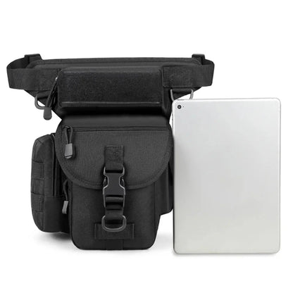 Men Waist Leg Bag Military Motorcycle Rider Camera Multi-Pockets Shoulder Nylon Male Bum Hip Thigh Fanny Pack Bags